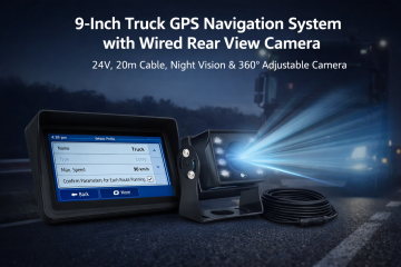 9 inch truck gps with camera